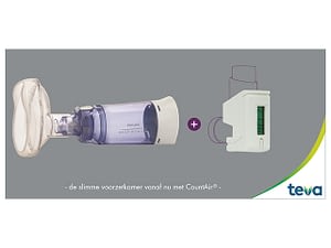 OptiChamber Daimond voorzetkamer - CountAir dosisteller - LiteTouch gezichtsmasker medium